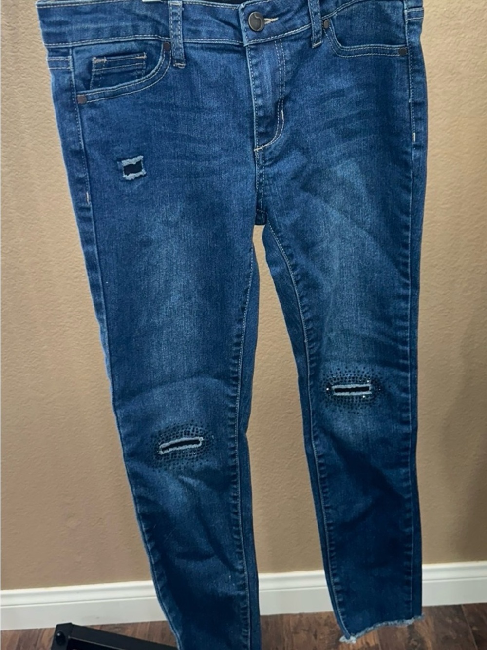 Joe's Jeans Dark Blue Distressed Kids Skinny Jeans